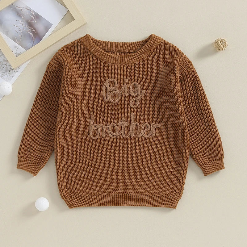 Big Brother, Little Brother Embroidery Sweater - Koko Mee