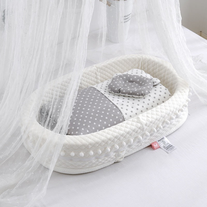 Koko Mee Crib Middle Bed Grey and White