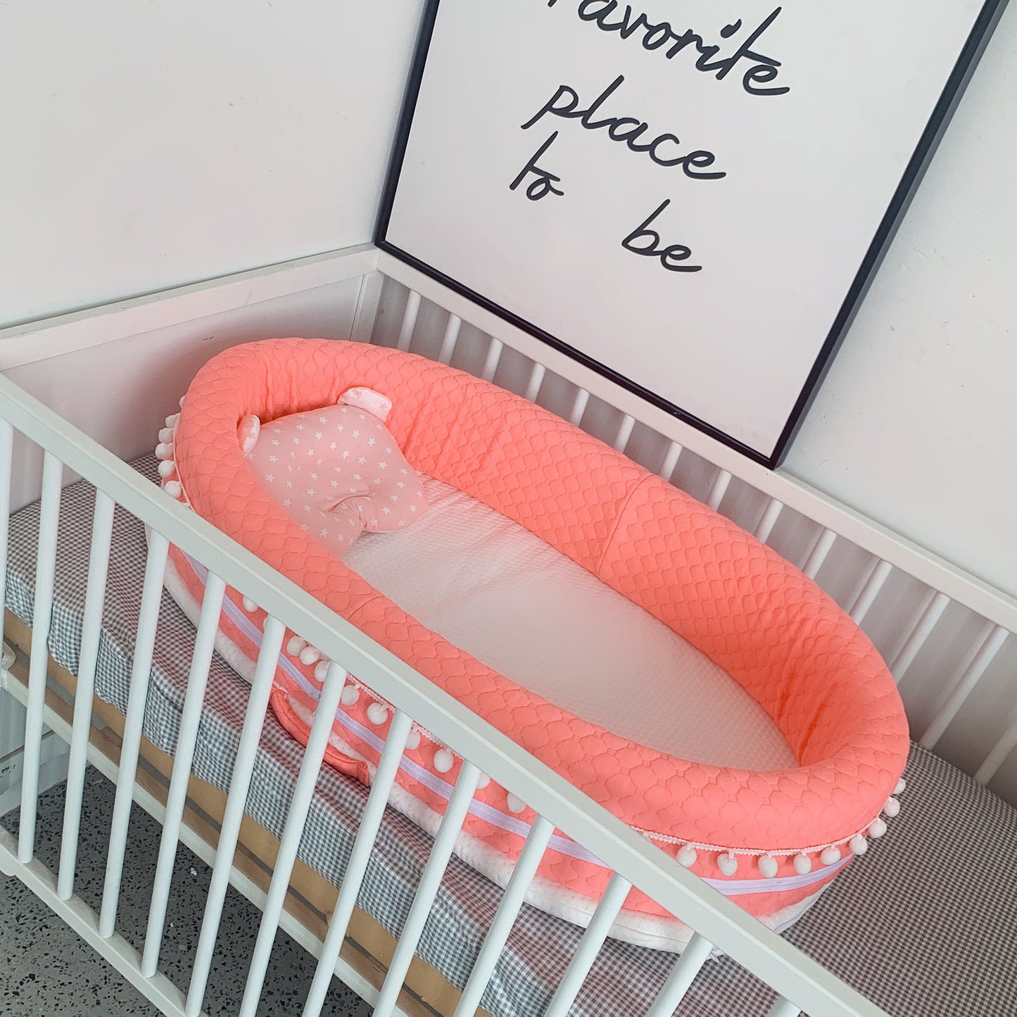 Koko Mee Crib Middle Bed Peach