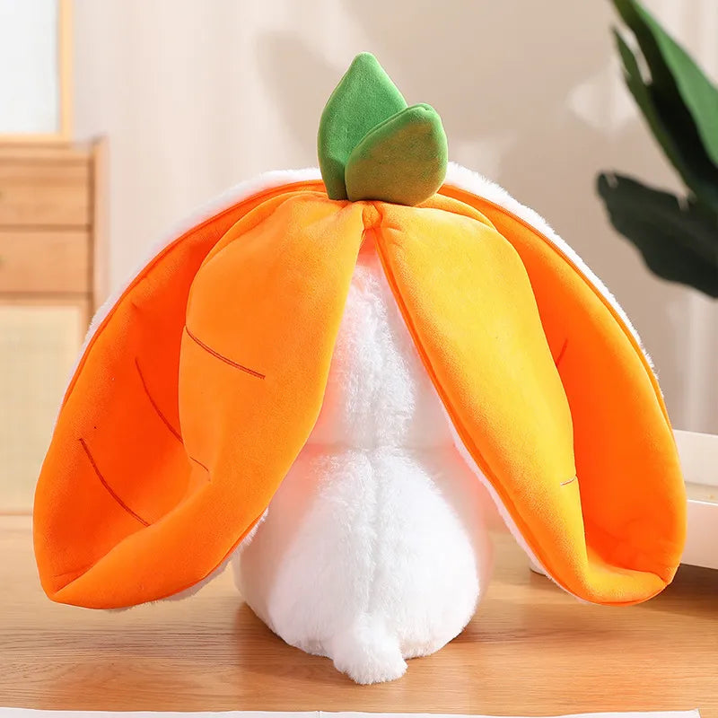 18cm Reversible Strawberry Carrot Bunny Plush Toy koko mee