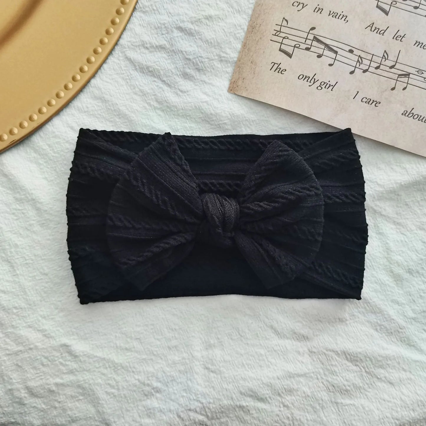 Baby Toddler Headband I Infant Hair Accessory I Bow Black Head Band - Koko Mee