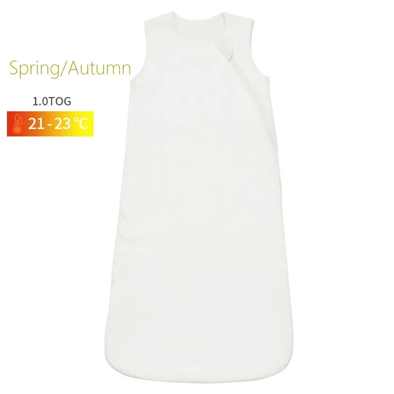 White Bamboo Fibre Sleeveless Sleep Sack - Koko Mee