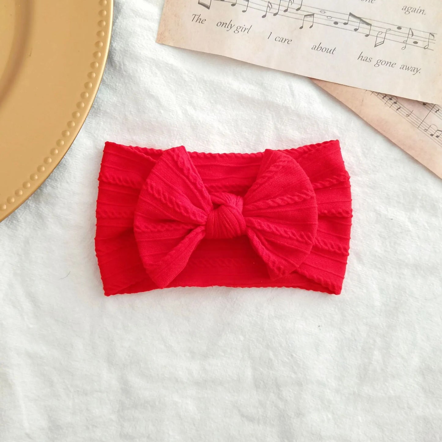 Baby Toddler Headband I Infant Hair Accessory I Bow Red Head Band - Koko Mee
