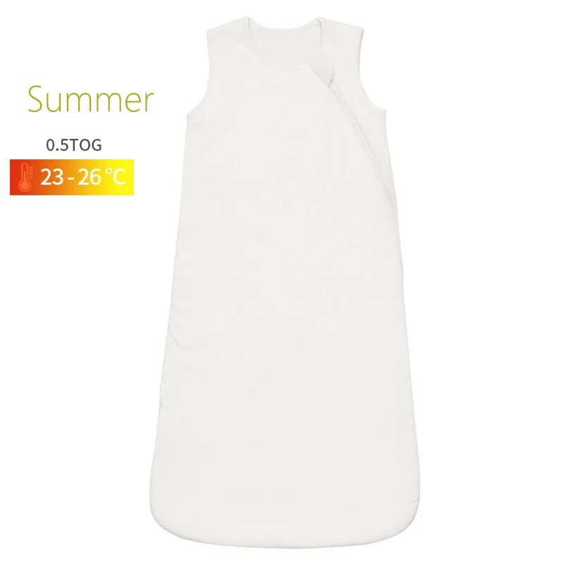 White Bamboo Fibre Sleeveless Sleep Sack - Koko Mee