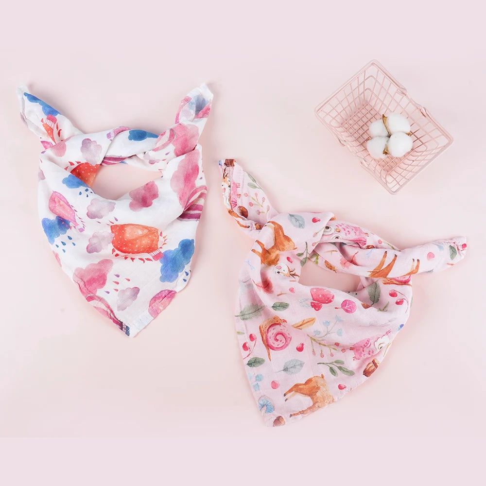 Muslin Bib Burp Cloth I Baby Scarf Handkerchief I 100% Cotton Bib - Koko Mee