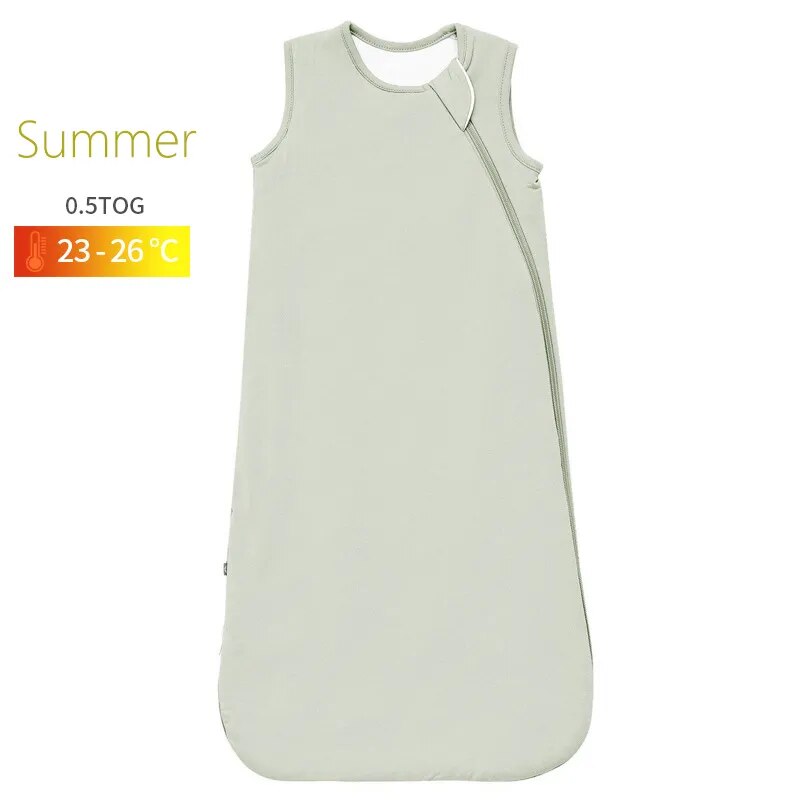 Light Green Bamboo Fibre Sleeveless Sleep Sack - Koko Mee