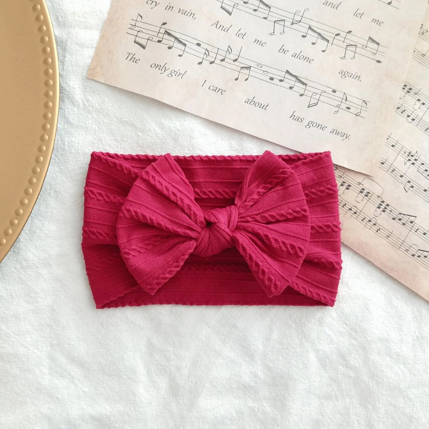 Baby Toddler Headband I Infant Hair Accessory I Bow Pink Head Band - Koko Mee
