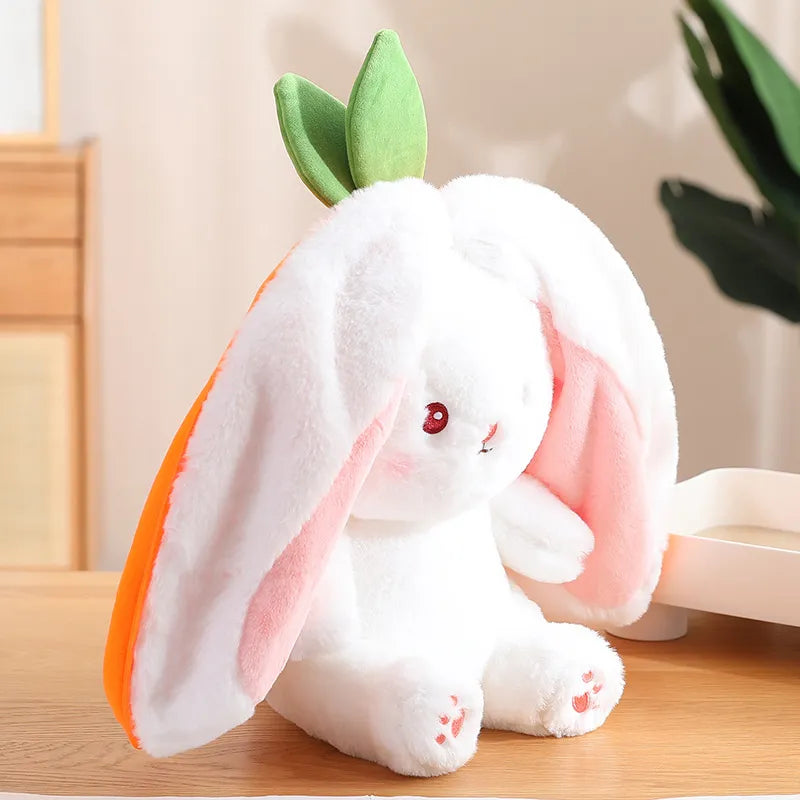 18cm Reversible Strawberry Carrot Bunny Plush Toy koko Mee
