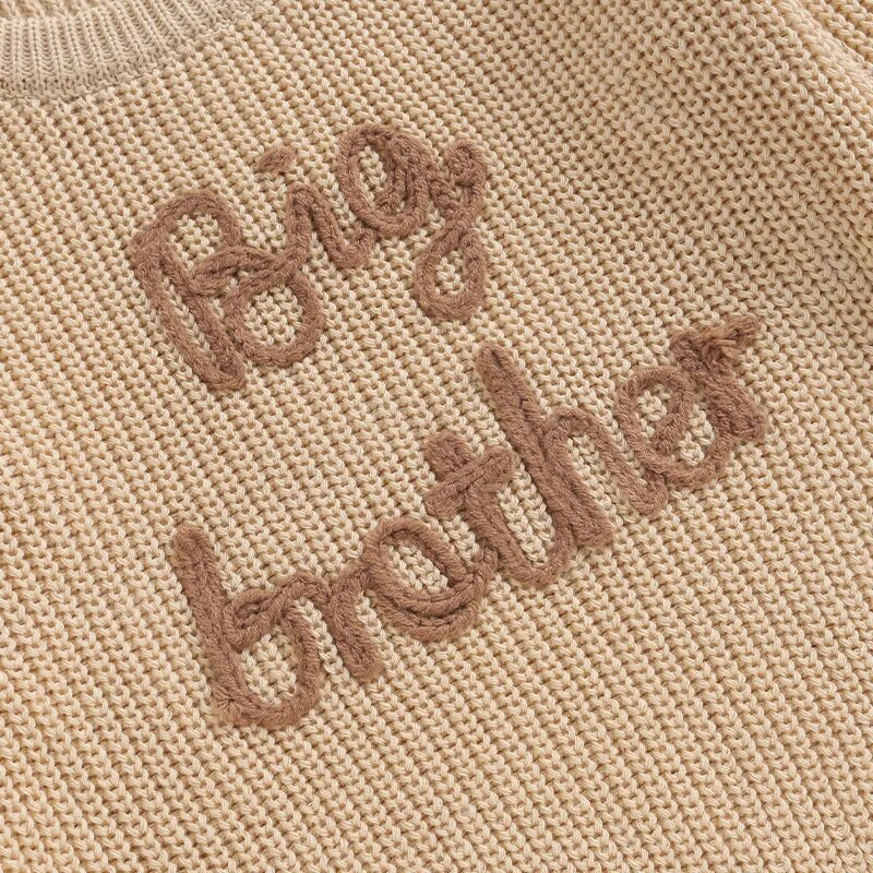 Big Brother, Little Brother Embroidery Sweater - Koko Mee