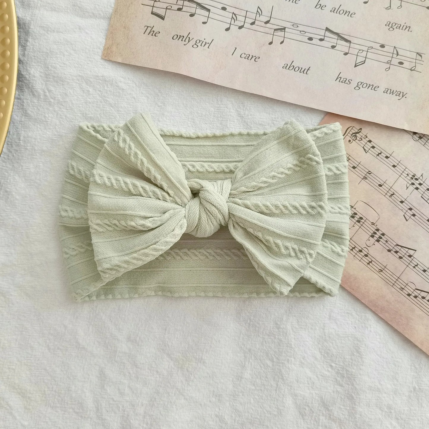Baby Toddler Headband I Infant Hair Accessory I Bow Light Green Head Band - Koko Mee