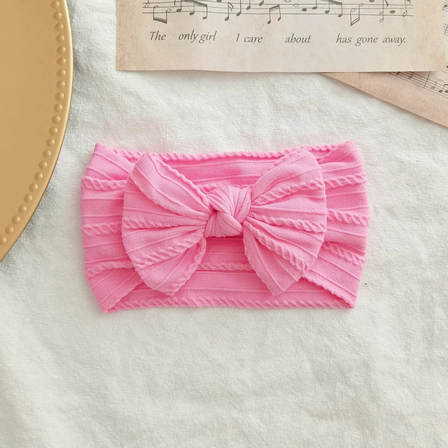 Baby Toddler Headband I Infant Hair Accessory I Bow Pink Head Band - Koko Mee
