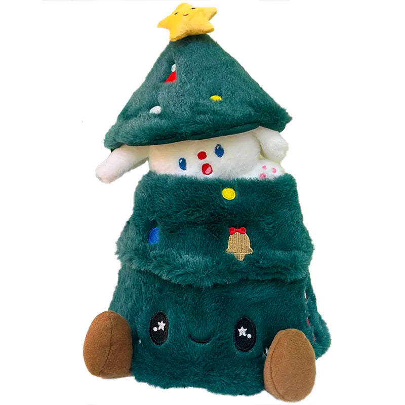 Christmas tree plush in teal colr