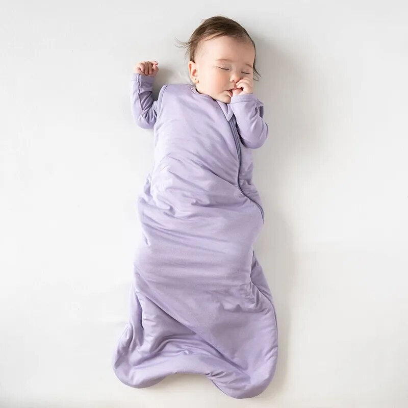 Babies in sleeveless bamboo fibre sleep sacks - Koko Mee