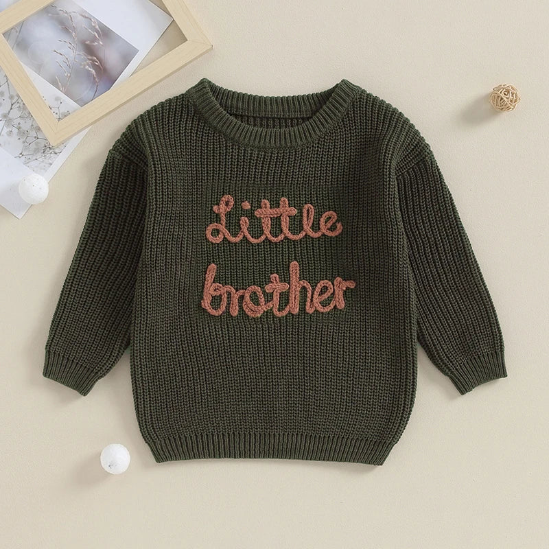 Big Brother, Little Brother Embroidery Sweater - Koko Mee