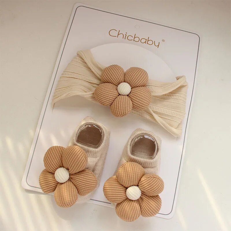 2Pcs Cute Baby Flower Headband and Socks Set - Koko MeeBaby Accessories