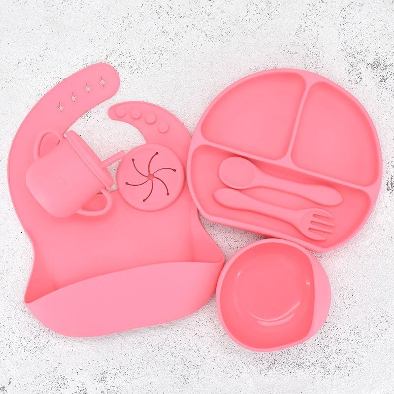 7Pc Baby Silicone Tableware - Koko MeeBaby tableware