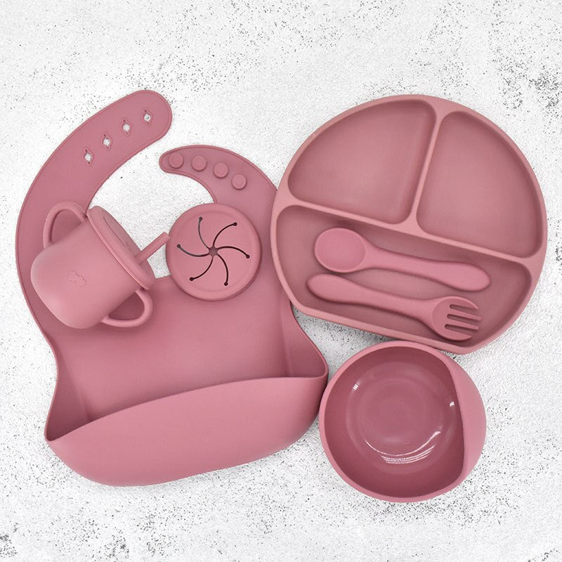 7Pc Baby Silicone Tableware - Koko MeeBaby tableware