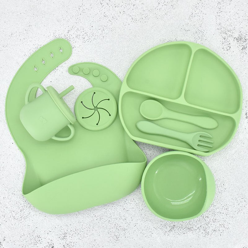 7Pc Baby Silicone Tableware - Koko MeeBaby tableware