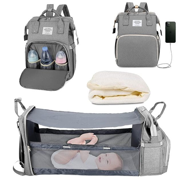 Baby Diaper Bag with USB I Multifunctional Mommy Diaper Bag Backpack - Koko MeeBaby Bed