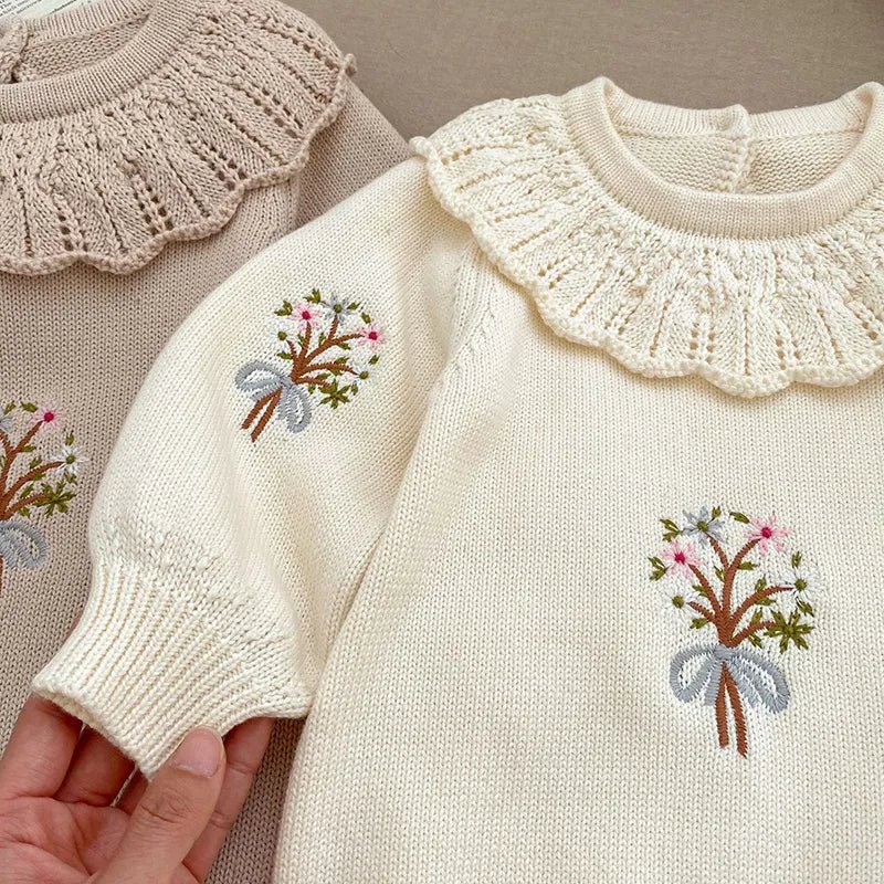 Baby Toddler Girls Embroidery Sweater - Koko Mee