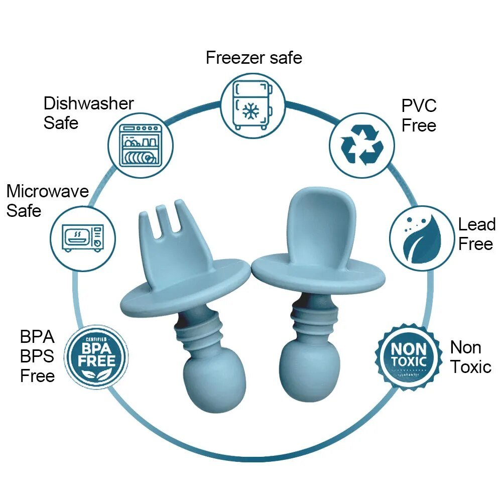 Baby Weaning Spoon and Fork Set - Koko Mee