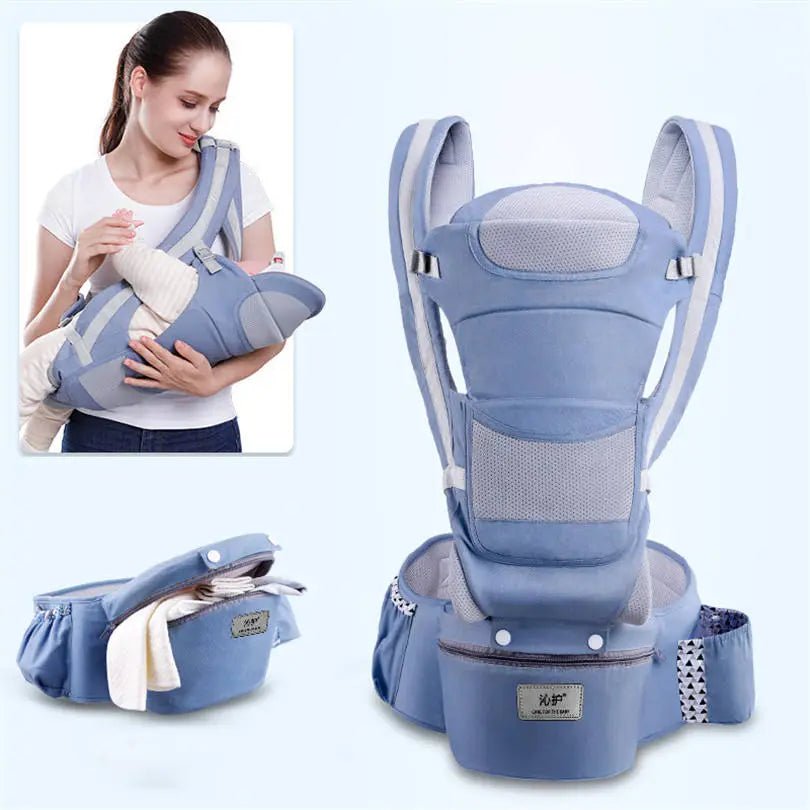 Ergonomic Baby Carrier Waist Stool With Storage Bag - Koko Mee