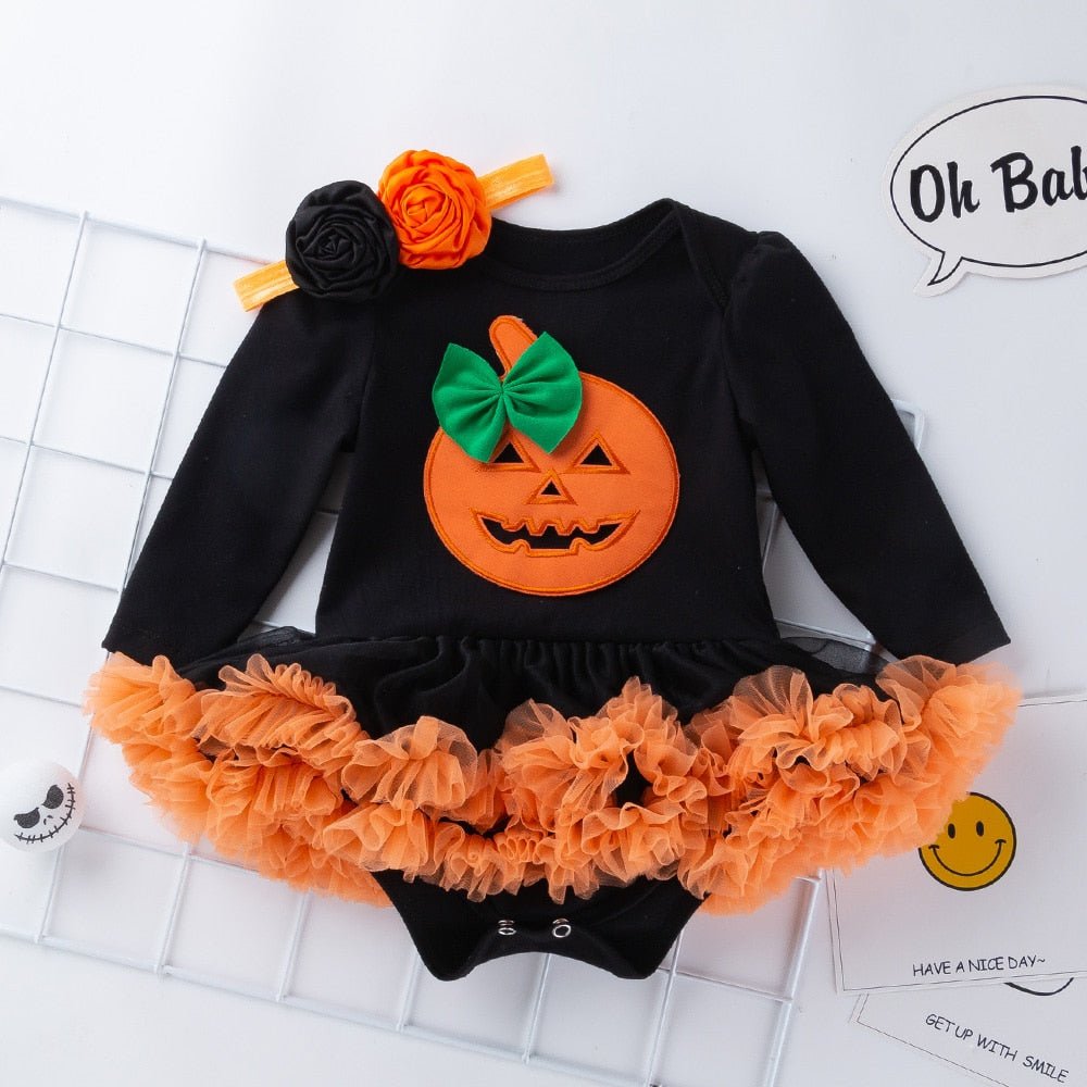 Halloween Baby Girls Pumpkin Costume Pumpkin - Koko Mee