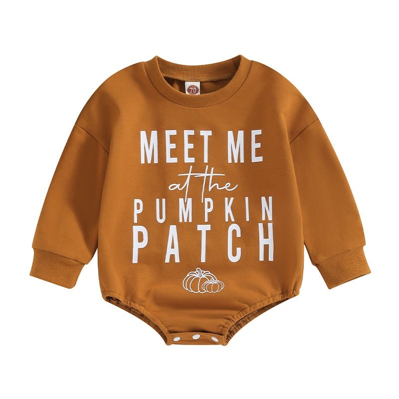 Halloween Baby Rompers I Adorable Boys and Girls Pumpkin Print Long Sleeve Romper - Koko Mee