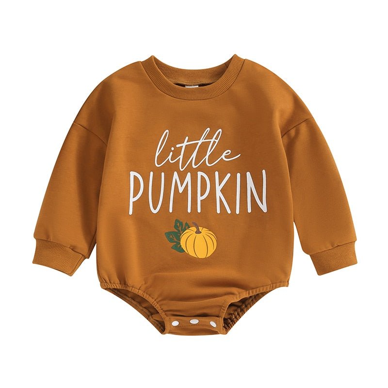 Halloween Baby Rompers I Adorable Boys and Girls Pumpkin Print Long Sleeve Romper - Koko Mee