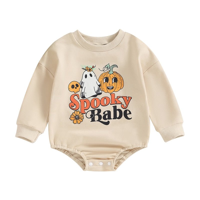 Halloween Baby Rompers I Adorable Boys and Girls Pumpkin Print Long Sleeve Romper - Koko Mee