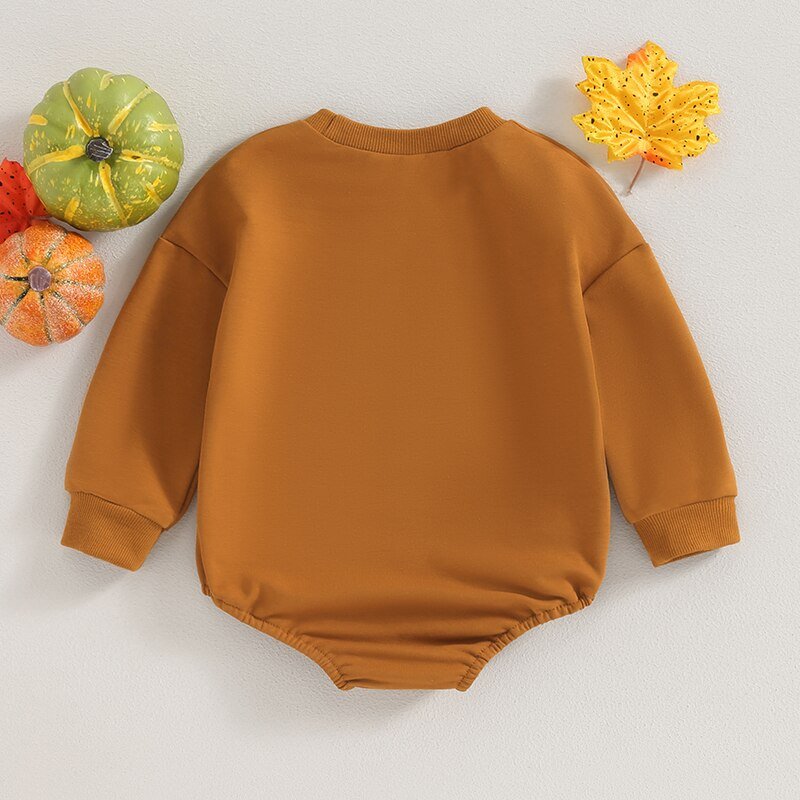 Halloween Baby Rompers I Adorable Boys and Girls Pumpkin Print Long Sleeve Romper - Koko Mee