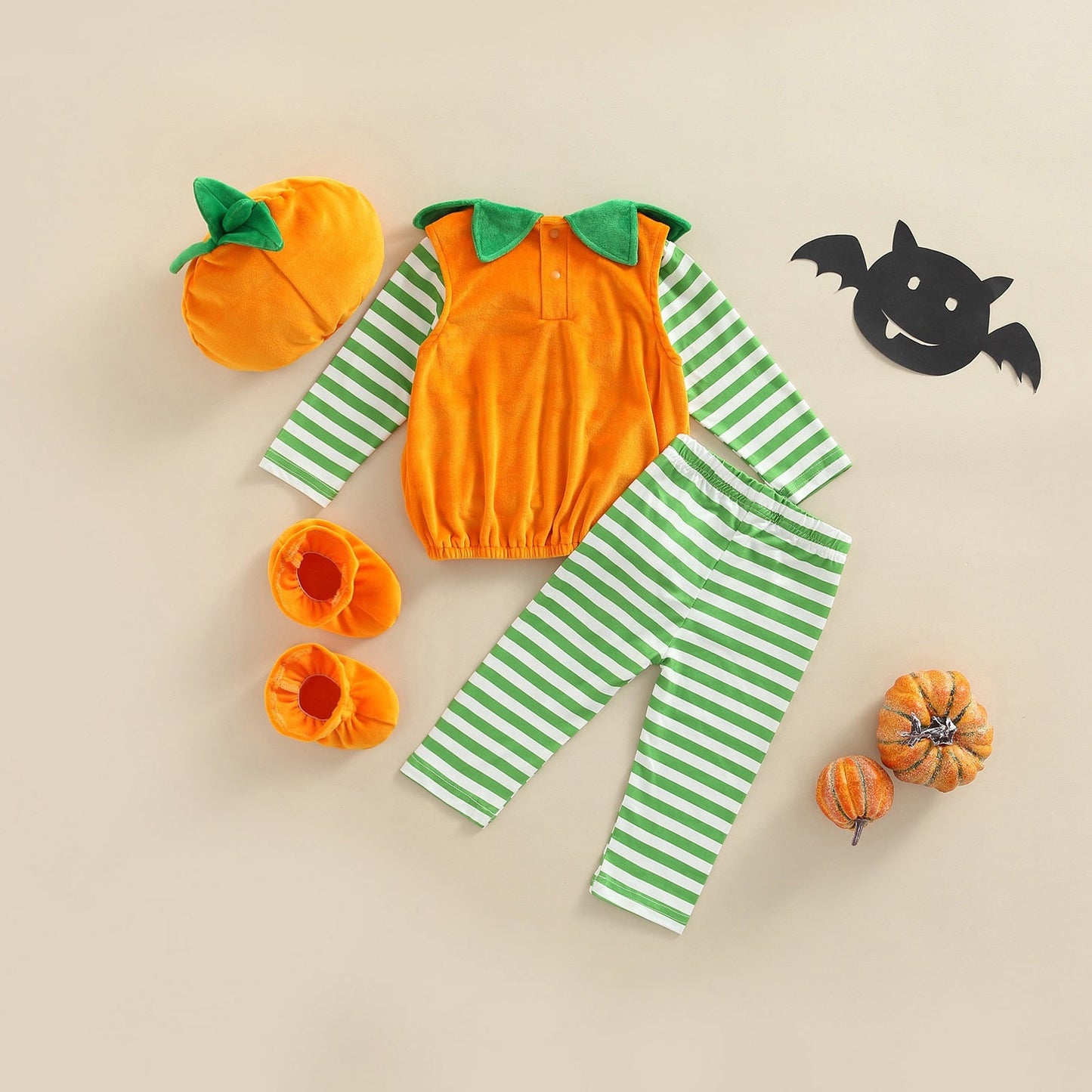 Halloween Pumpkin Print Costume for Baby and Toddler - Koko Mee