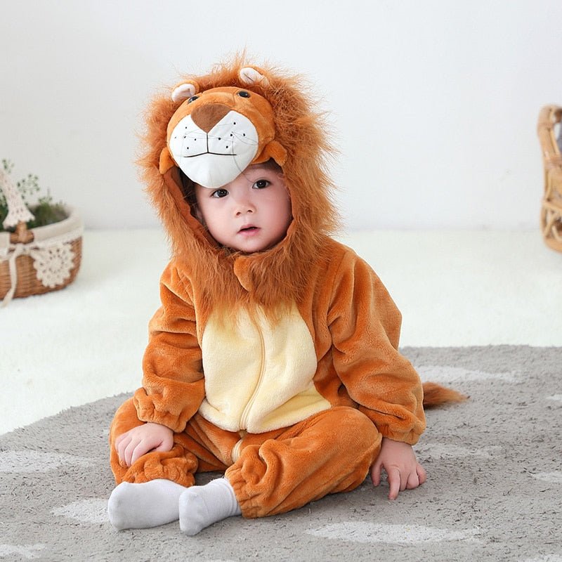 Infant Toddler Animal Costumes I Rabbit Dog Lion Tiger Dinosaur Onesies I Halloween I Romper - Koko Mee