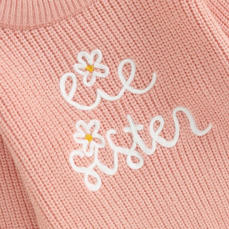 Kids Baby Girls Embroidered Knit Sweaters - Koko Mee