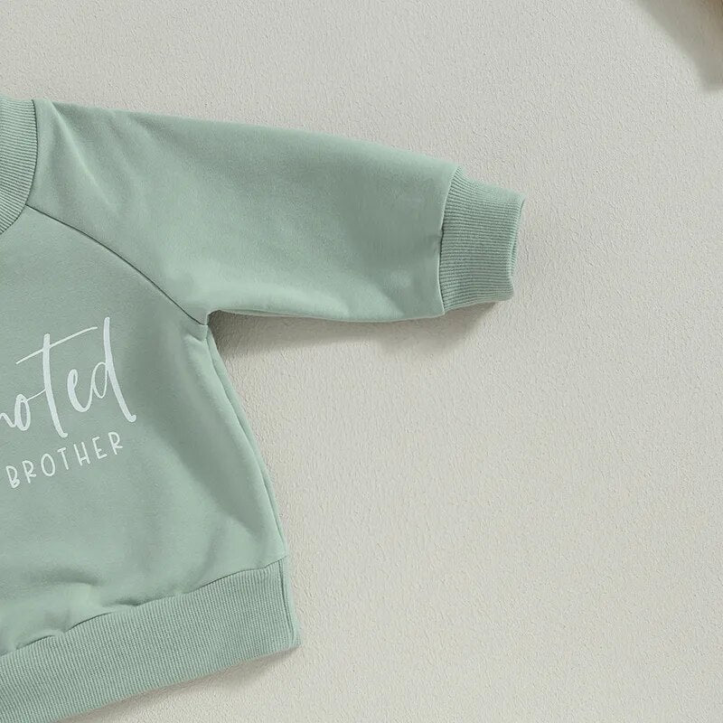 Toddler and Baby "Promoted to Big Sister" and Promoted to Big brother Sweatshirt - Koko mee