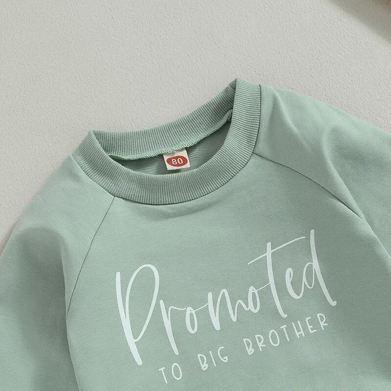 Toddler and Baby "Promoted to Big Sister" and Promoted to Big brother Sweatshirt - Koko mee