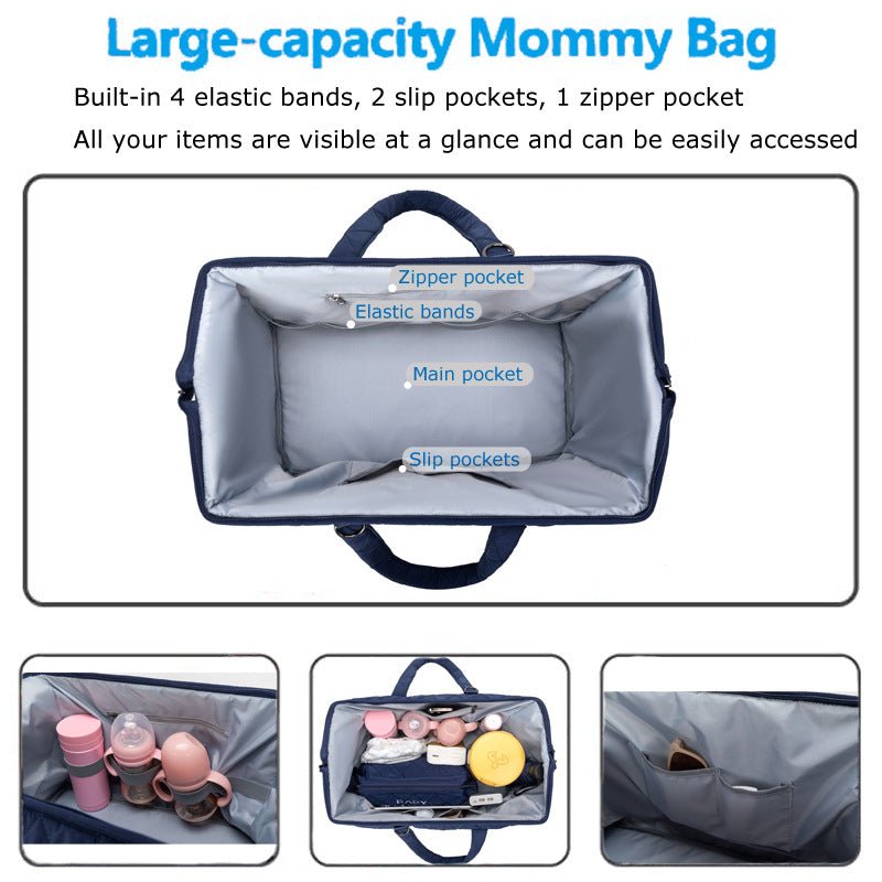 5Pc Embroidered Travel Mommy Diaper Bag I Portable Maternity Bag-Koko Mee-Koko Mee
