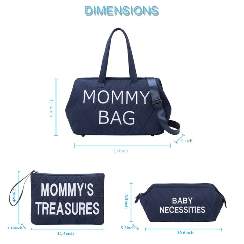 5Pc Embroidered Travel Mommy Diaper Bag I Portable Maternity Bag-Koko Mee-Koko Mee
