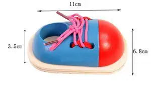 Educational Toddler Lacing Shoes Toy I Montessori-Inspired Toys.  Koko Mee