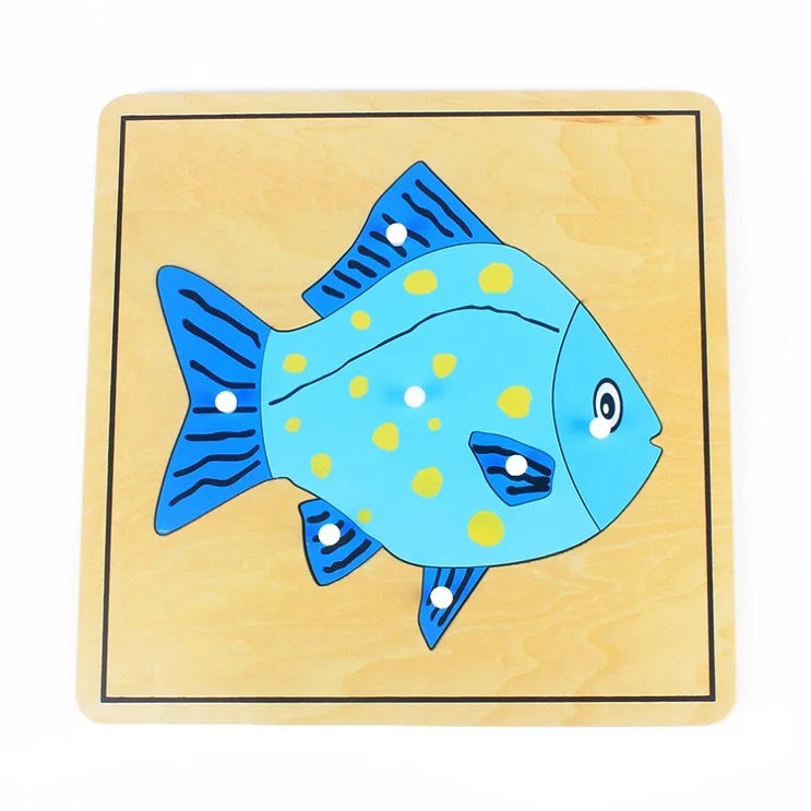 Kids Wooden Puzzle - Montessori - Koko Mee - Fish