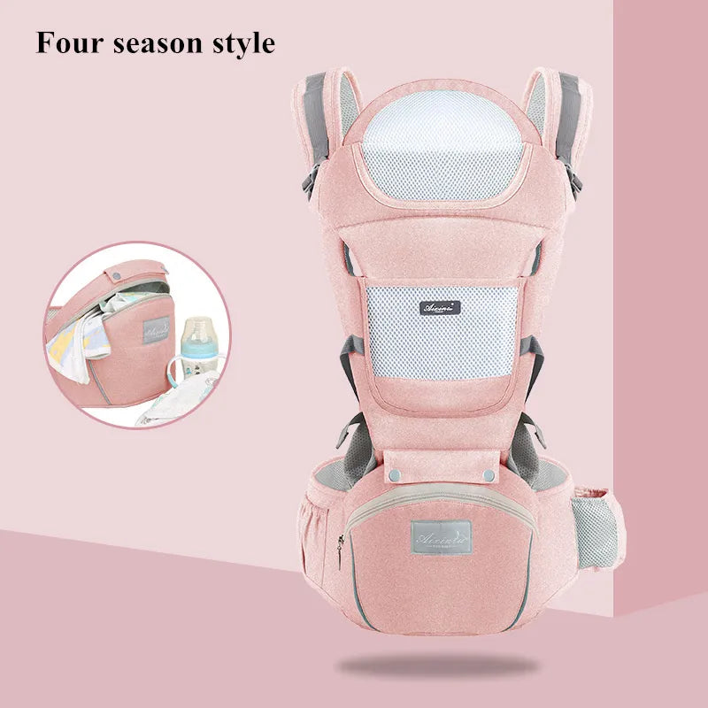 Ergonomic Newborn Baby Carrier I Kangaroo Carrier for Baby Travel - Koko Mee - pink