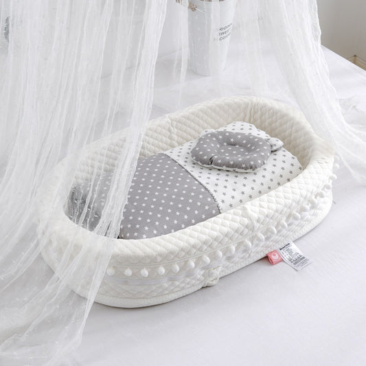 Koko Mee Crib Middle Bed Grey and White