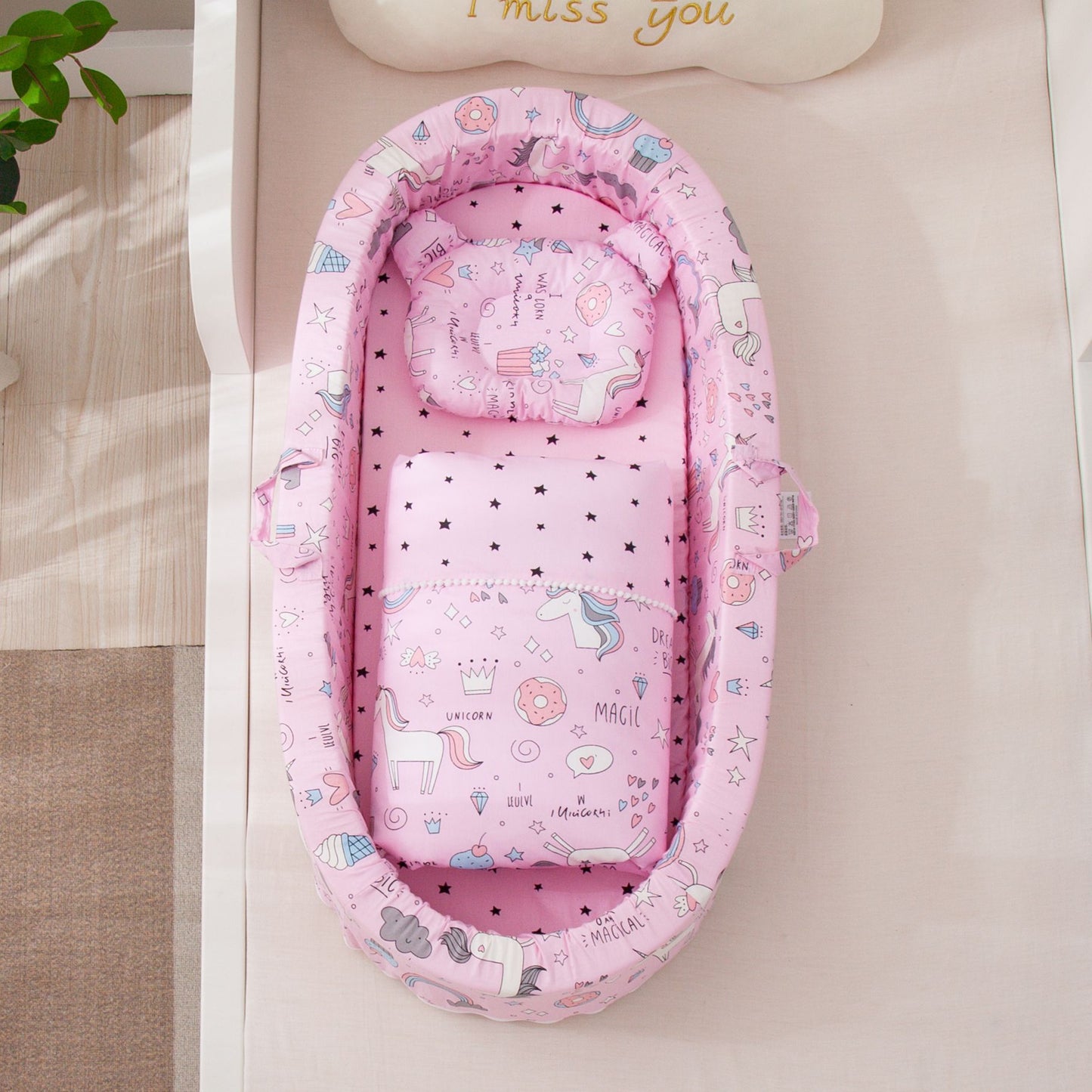 Koko Mee Crib Middle Bed Pink
