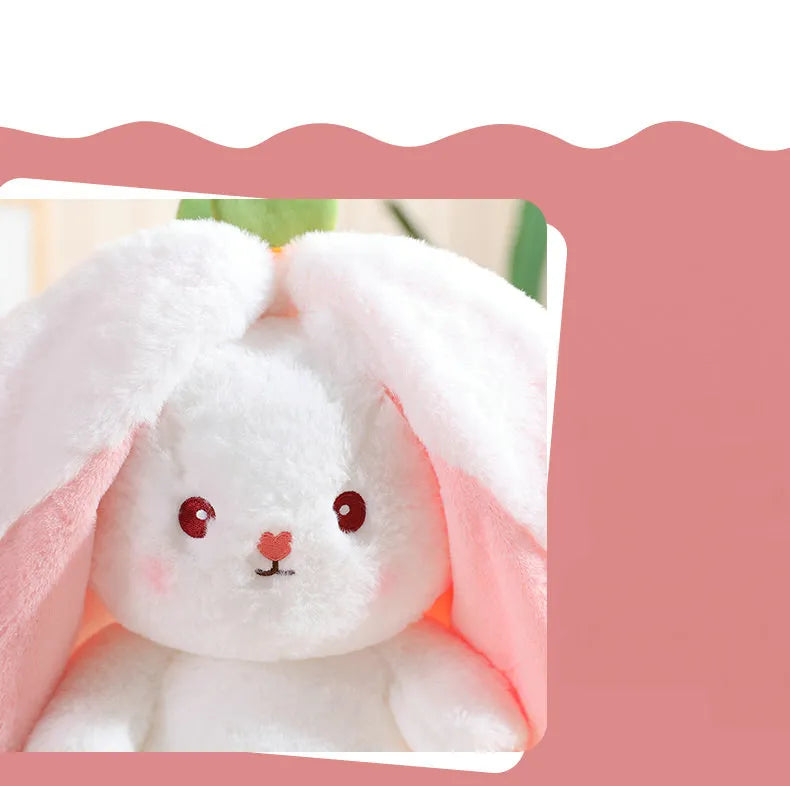 18cm Reversible Strawberry Carrot Bunny Plush Toy koko mee