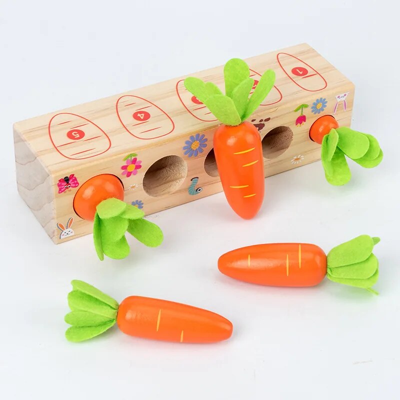 Kid's Pull Carrot Wooden Set - Koko Mee - Montessori