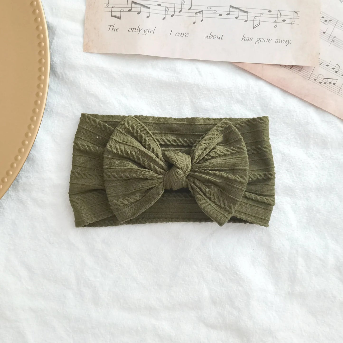 Baby Toddler  Headband I Infant Hair Accessory I Bow Green Head Band - Koko Mee