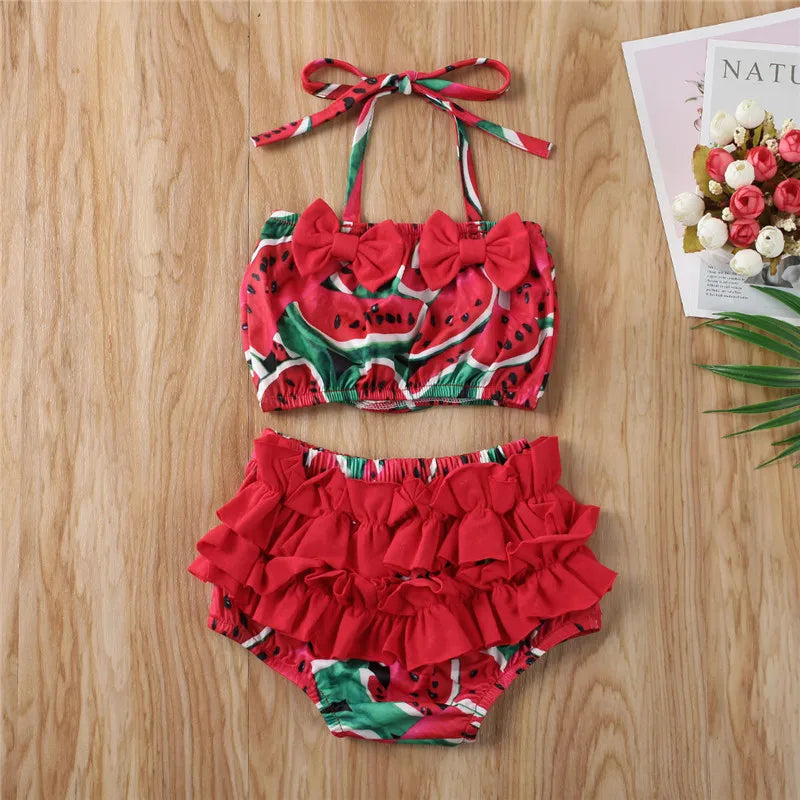 Toddler Girl Watermelon Swimsuit Koko Mee