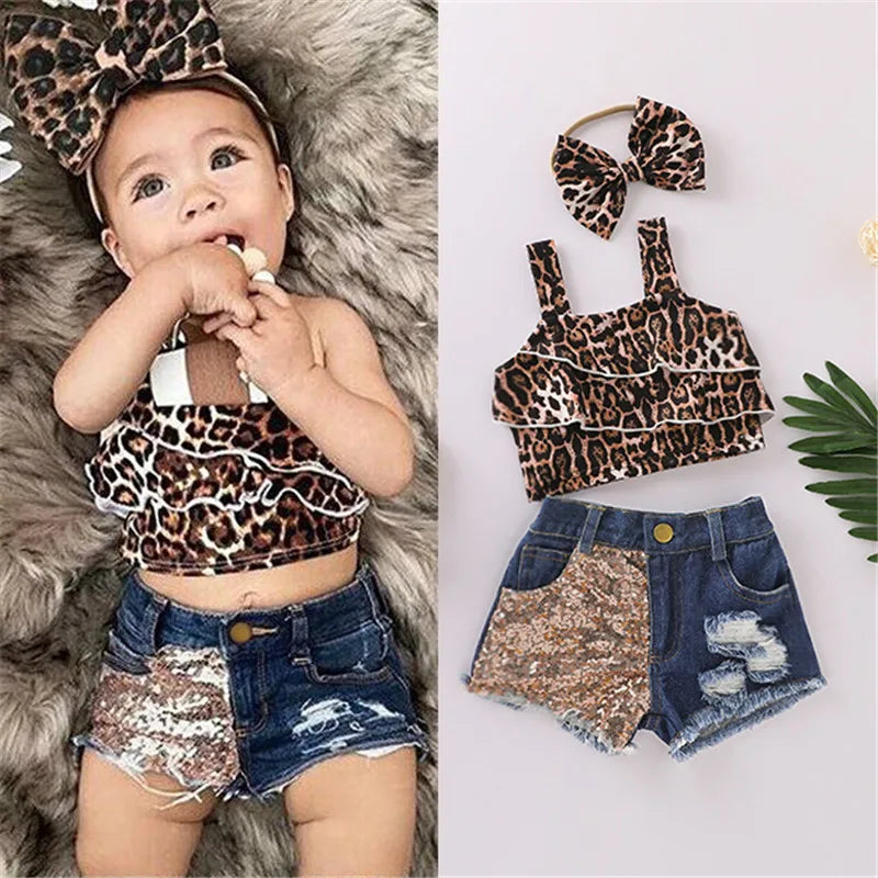 Baby Girls Leopard Print Outfit - Koko Mee