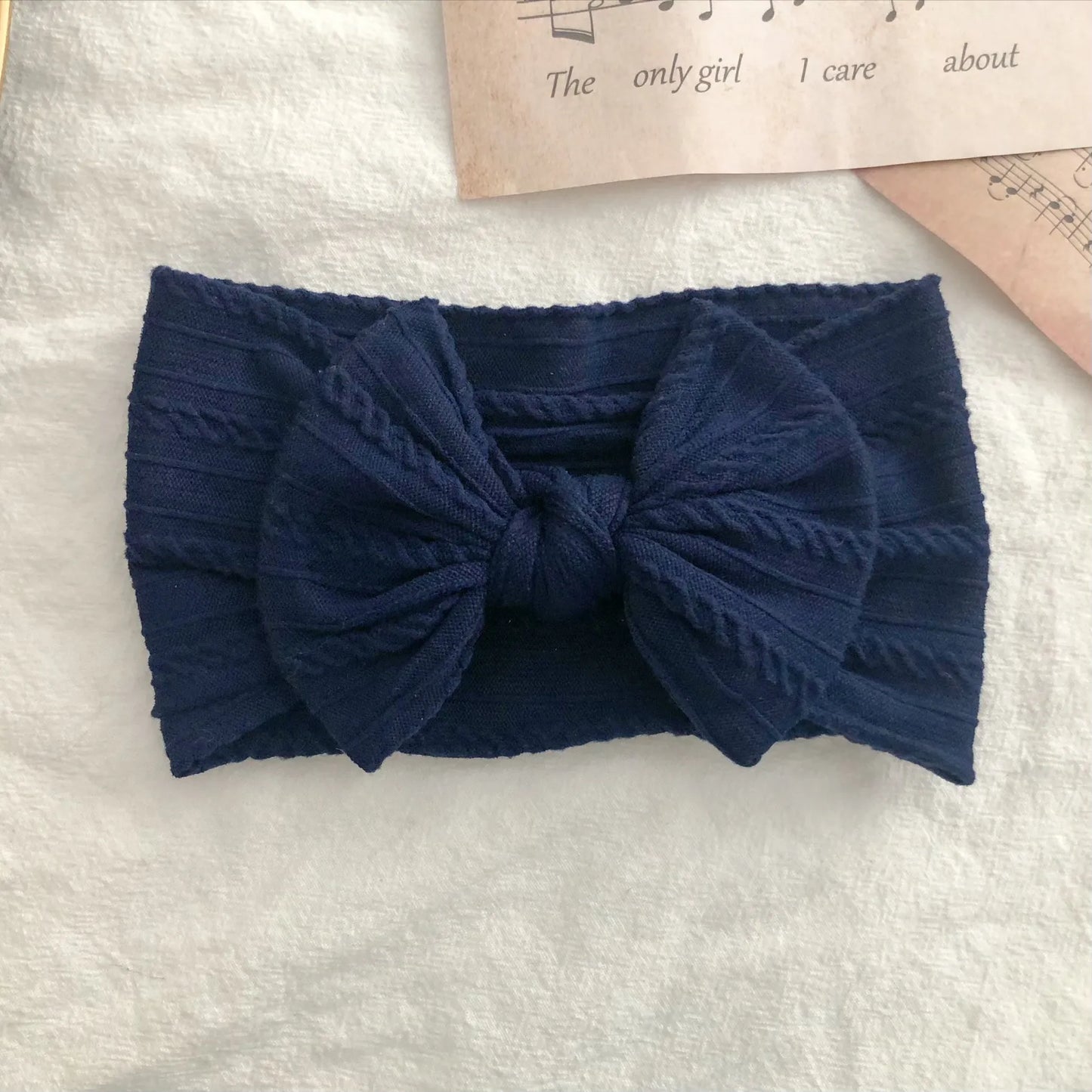 Baby Toddler  Headband I Infant Hair Accessory I Bow Navy BlueHead Band - Koko Mee