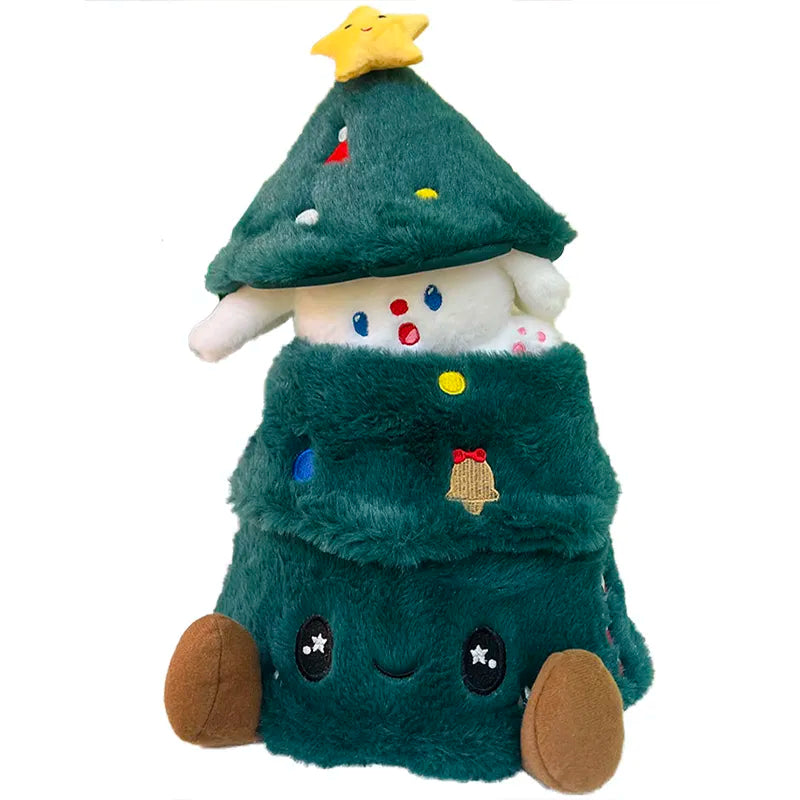 Christmas tree plush  in teal colr